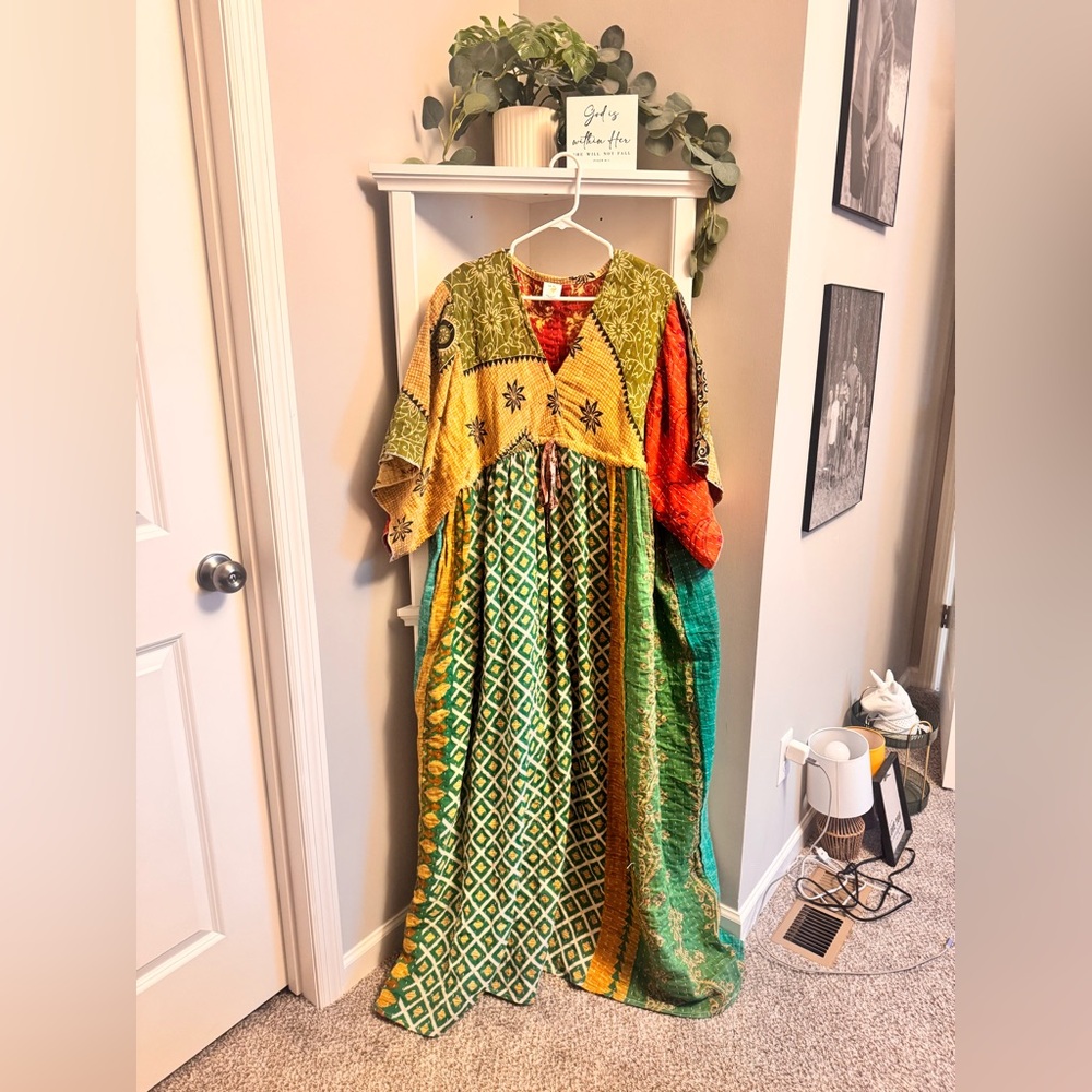 Kantha maxi dress
